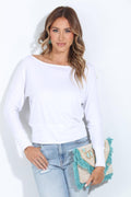 White RJ Dolman Sleeve Top - BEST SELLER