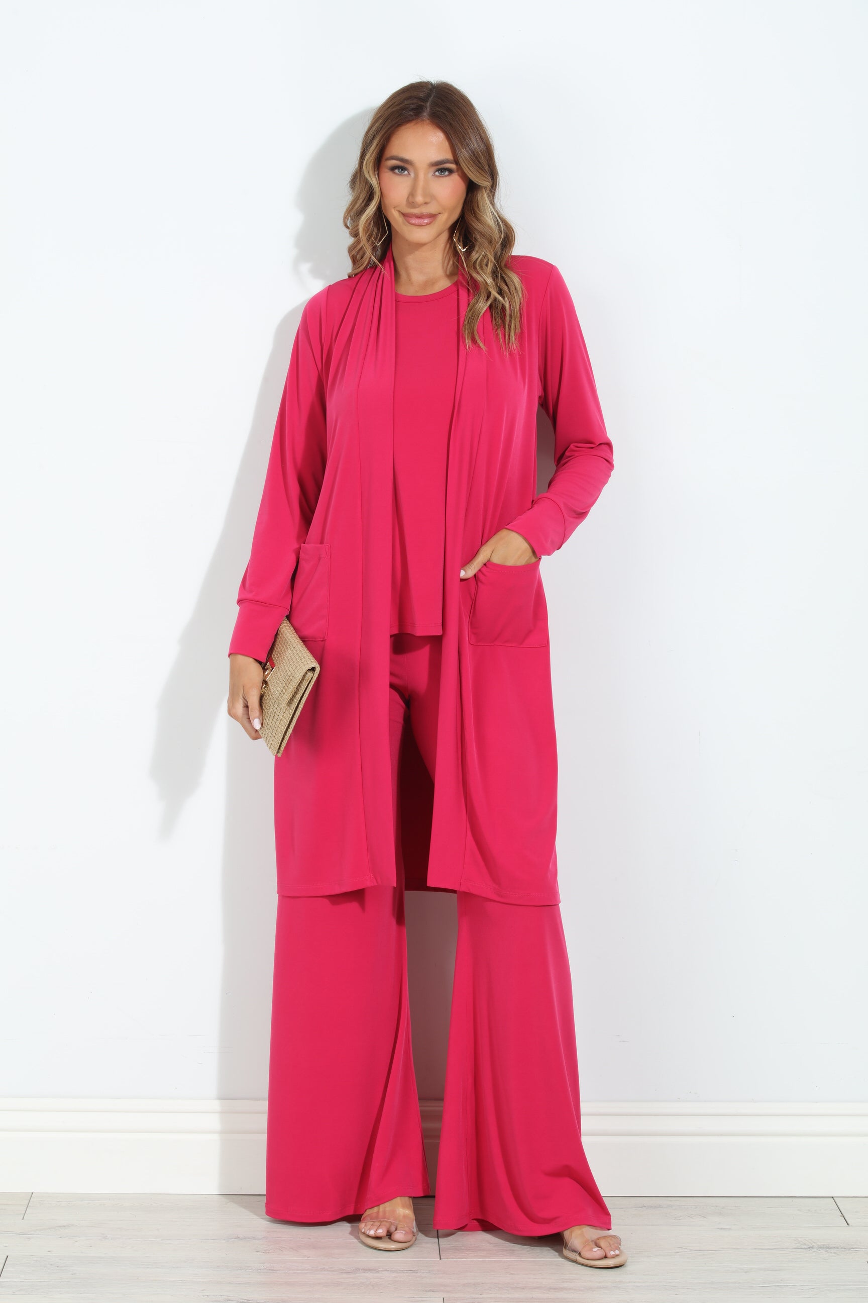 Guava Stretch Wide Leg Pants-BEST SELLER