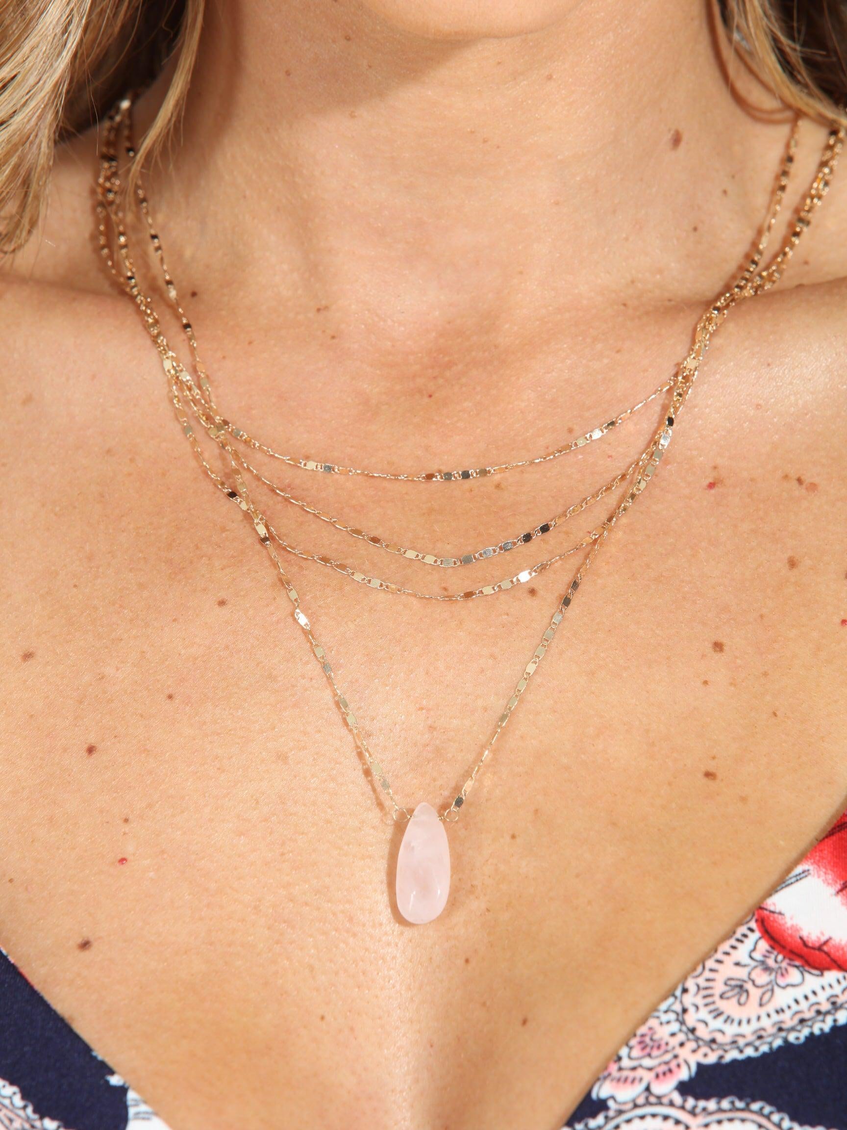 Elsa Pink Layered Necklace