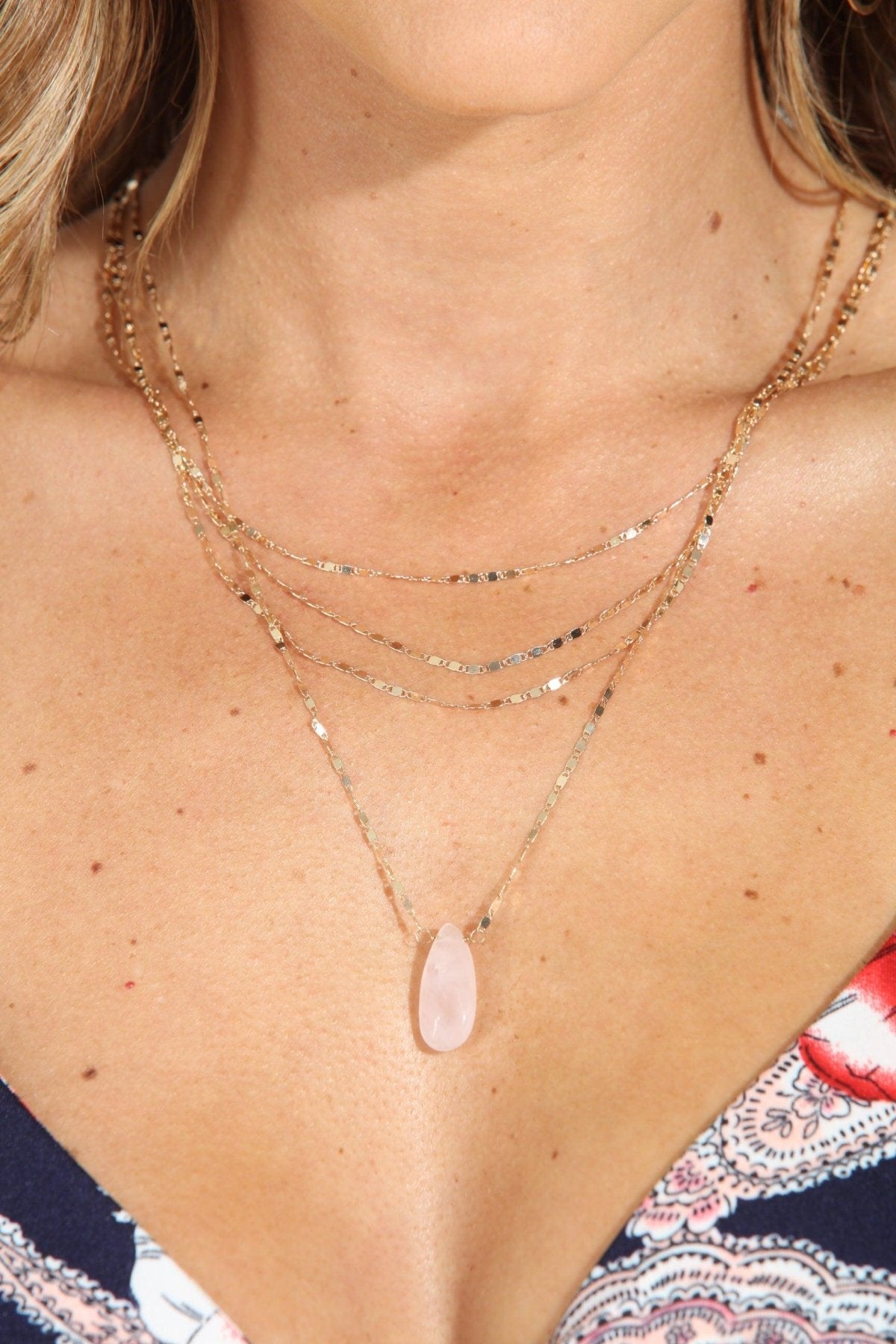 Elsa Pink Layered Necklace