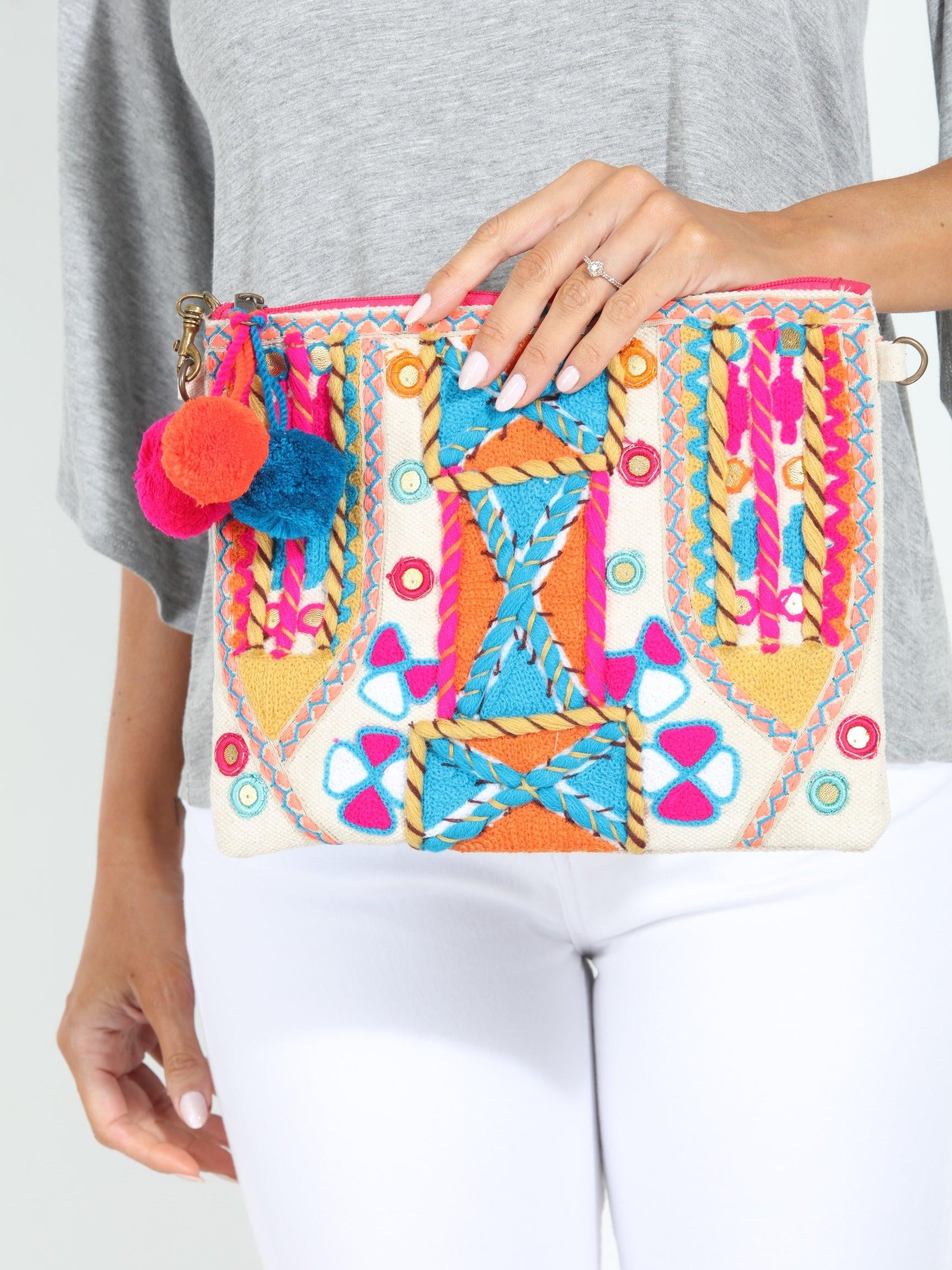 Jolene Boho Multicolor Clutch