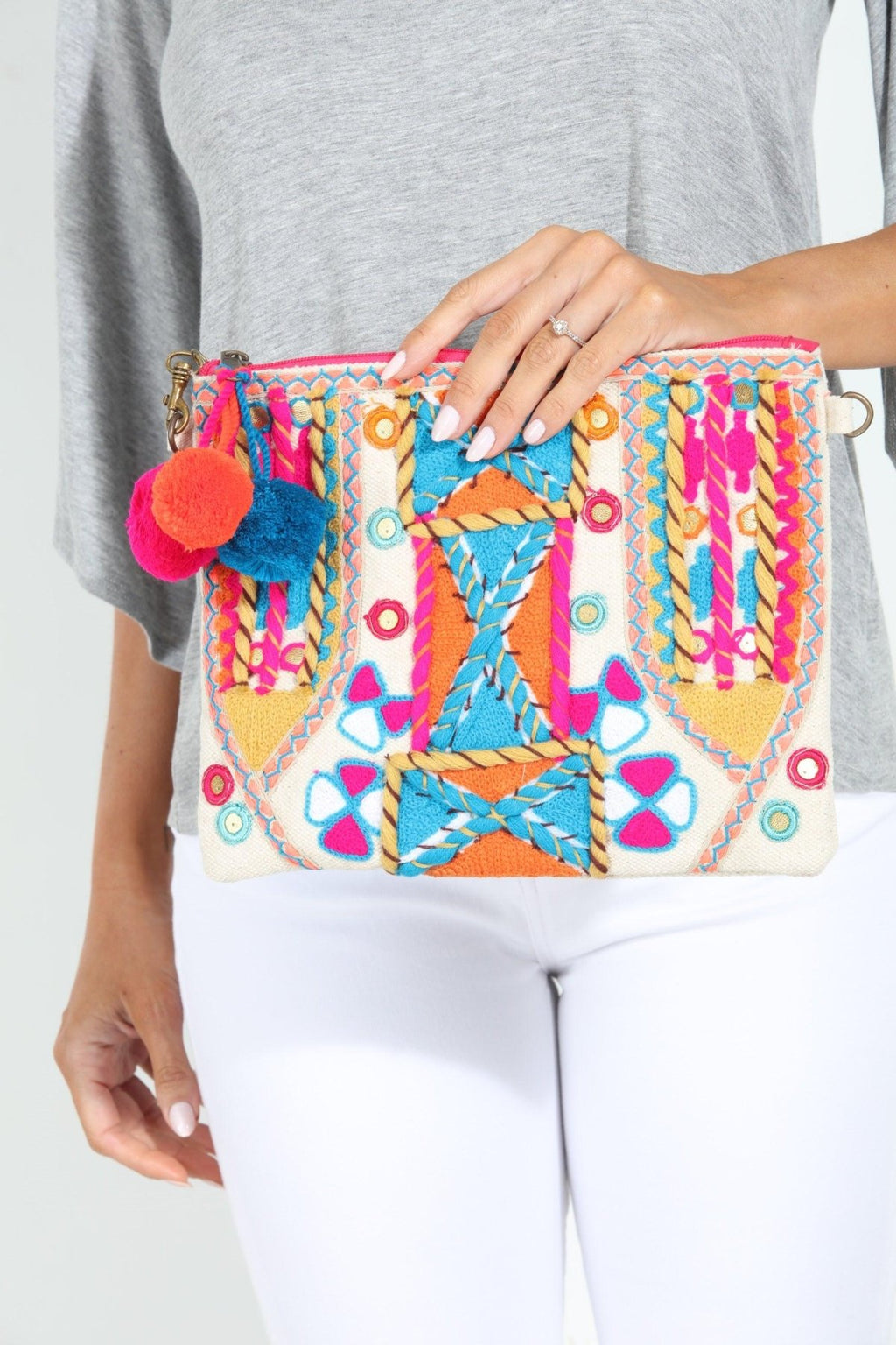 Jolene Boho Multicolor Clutch