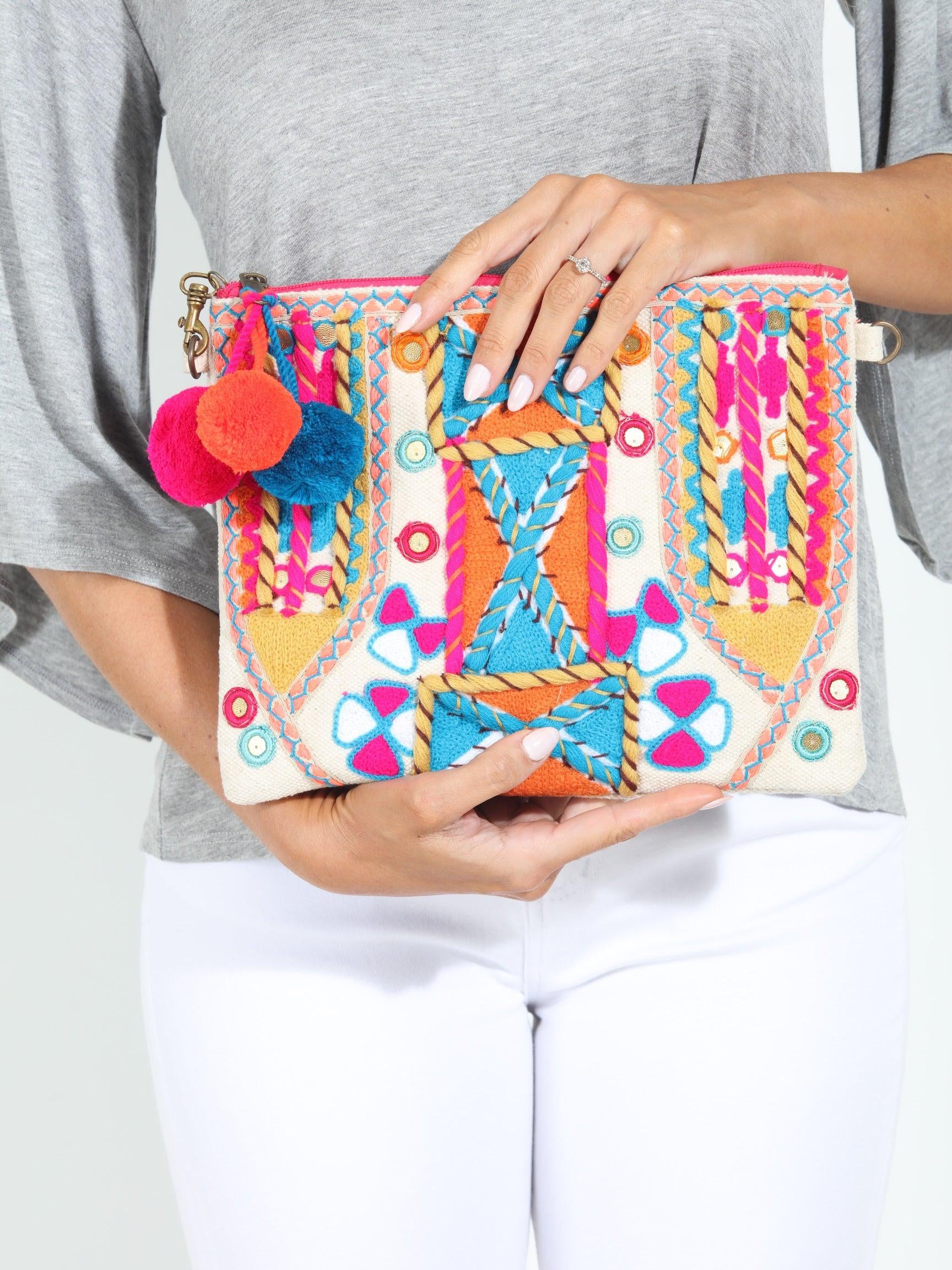 Jolene Boho Multicolor Clutch