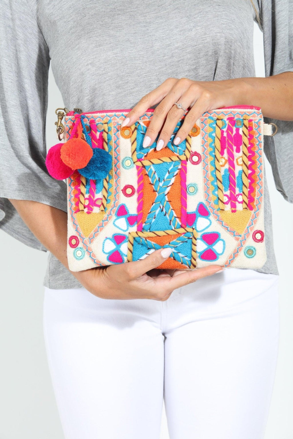 Jolene Boho Multicolor Clutch