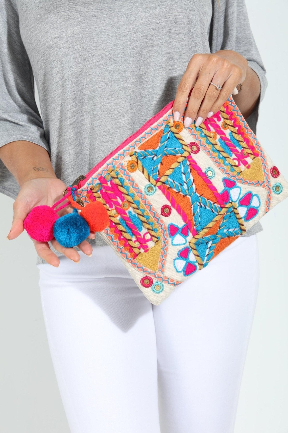 Jolene Boho Multicolor Clutch