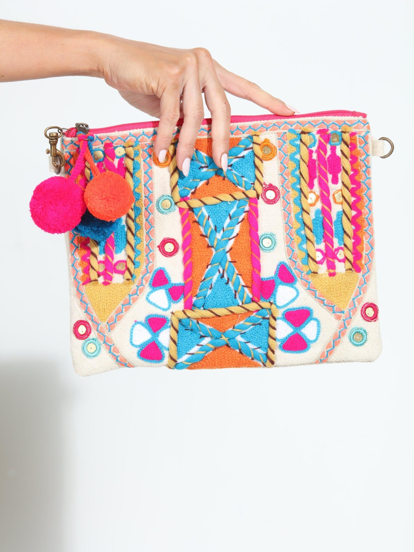 Jolene Boho Multicolor Clutch