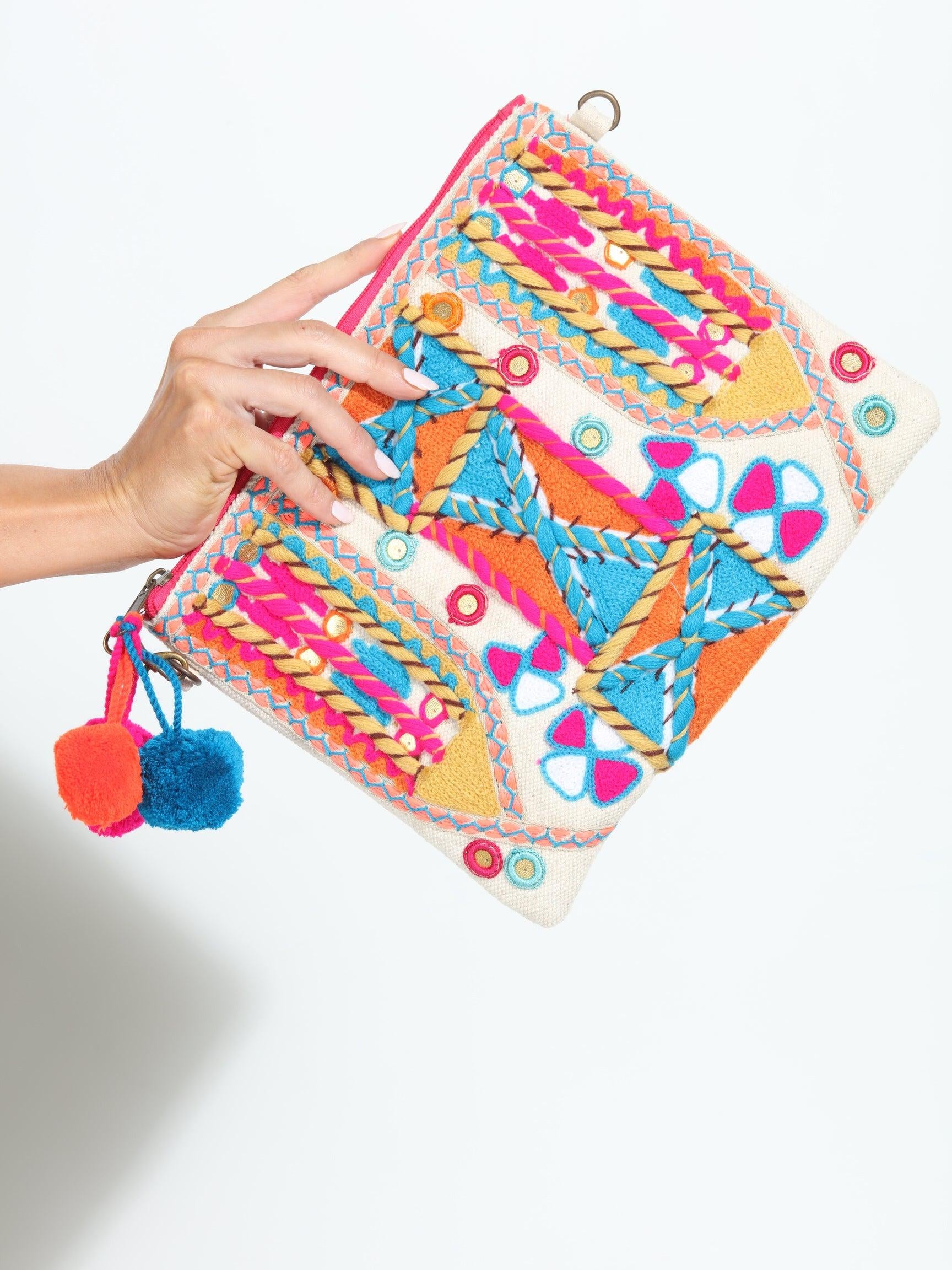 Jolene Boho Multicolor Clutch