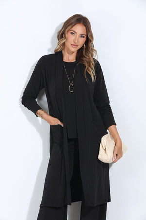 Black Relaxed Lux Cardigan-BEST SELLER