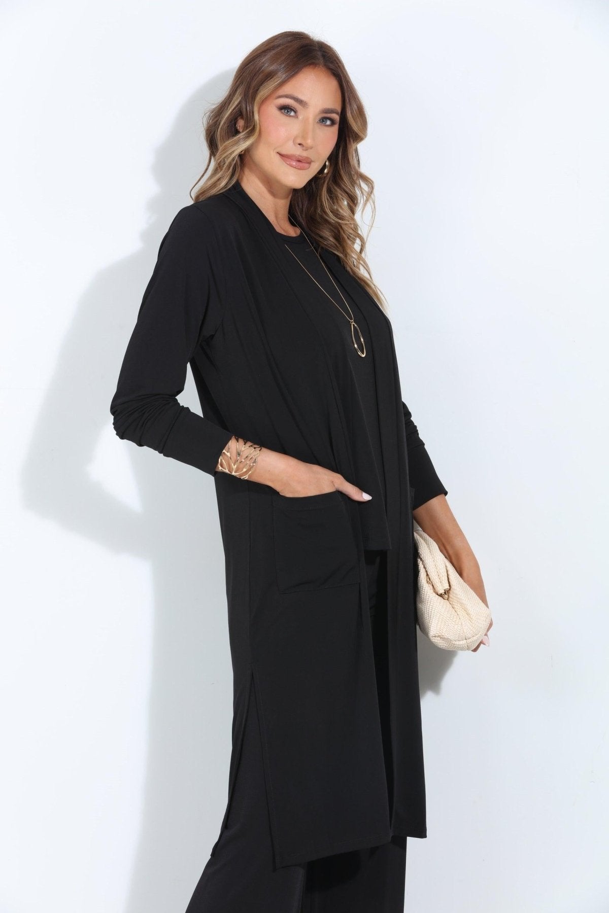 Black Relaxed Lux Cardigan-BEST SELLER