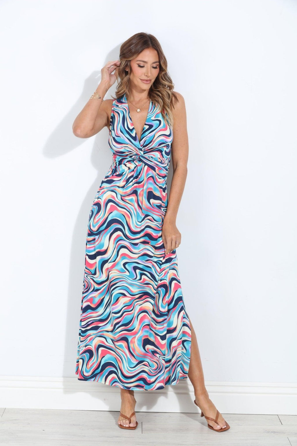 Silvia Twist Maxi Dress-FINAL SALE
