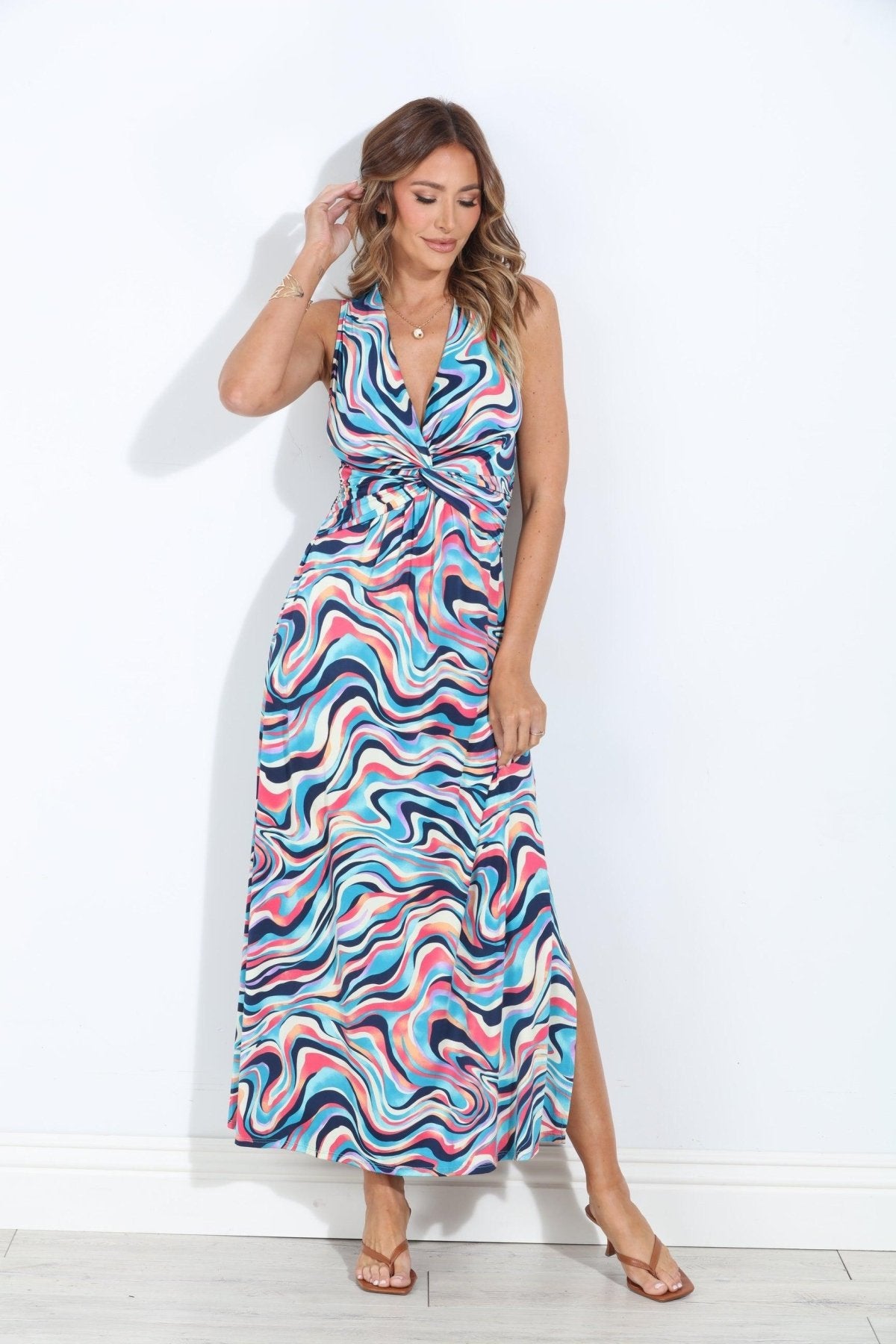 Silvia Twist Maxi Dress-FINAL SALE