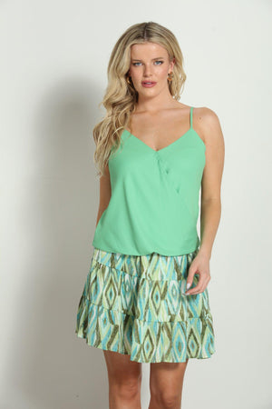 Apple Mint Surplice Cami-FINAL SALE