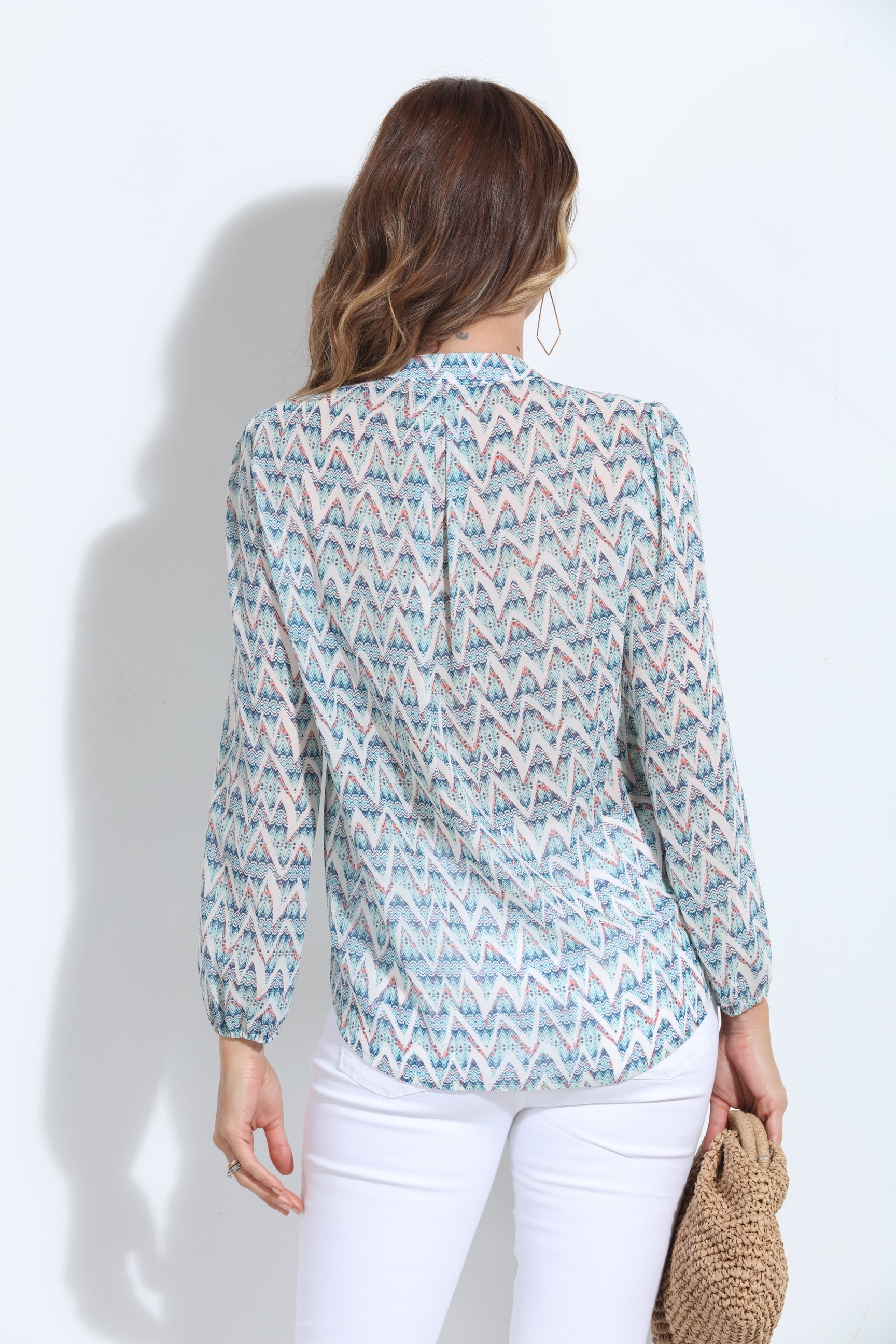 Agnes Split-Neck Blouse - BEST SELLER