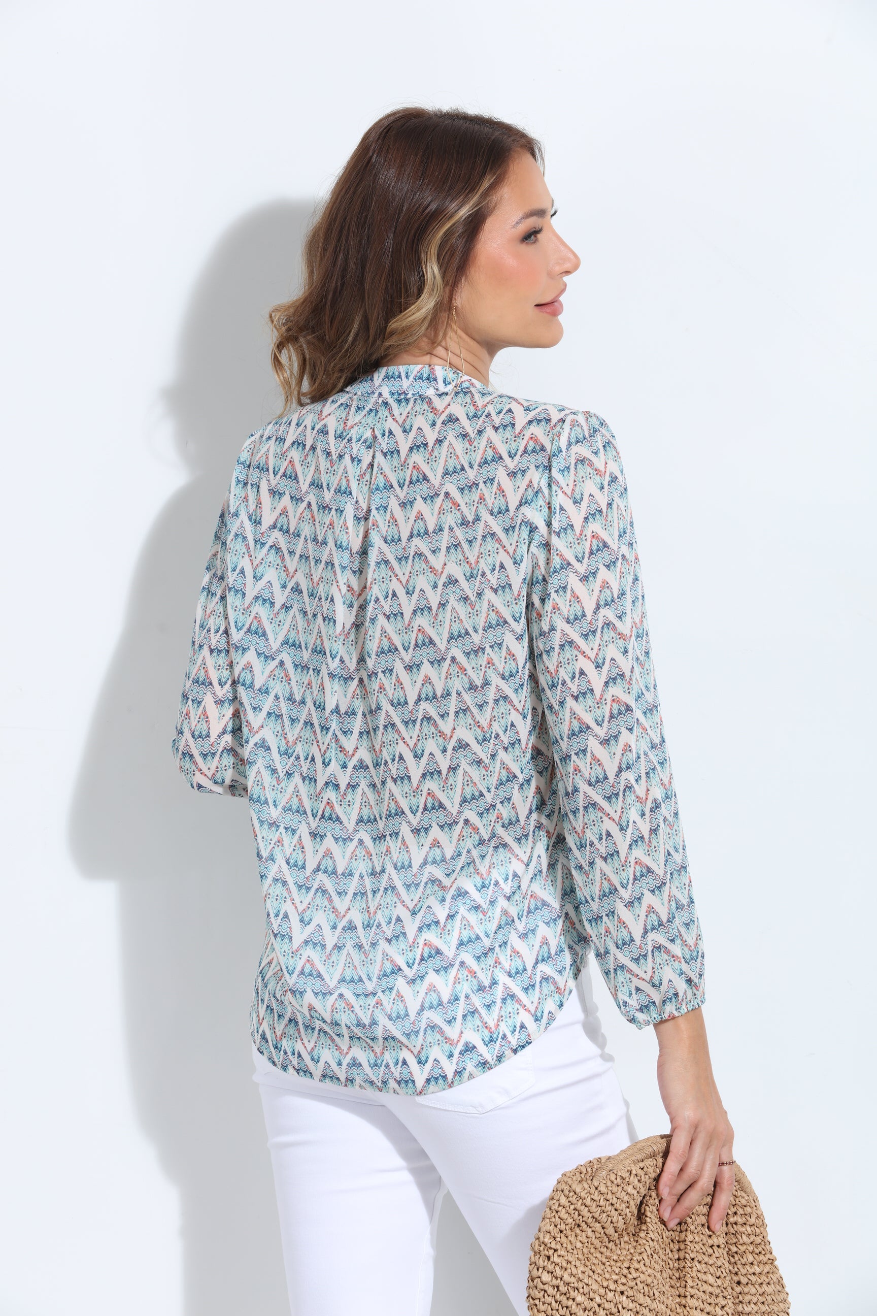 Agnes Split-Neck Blouse - BEST SELLER