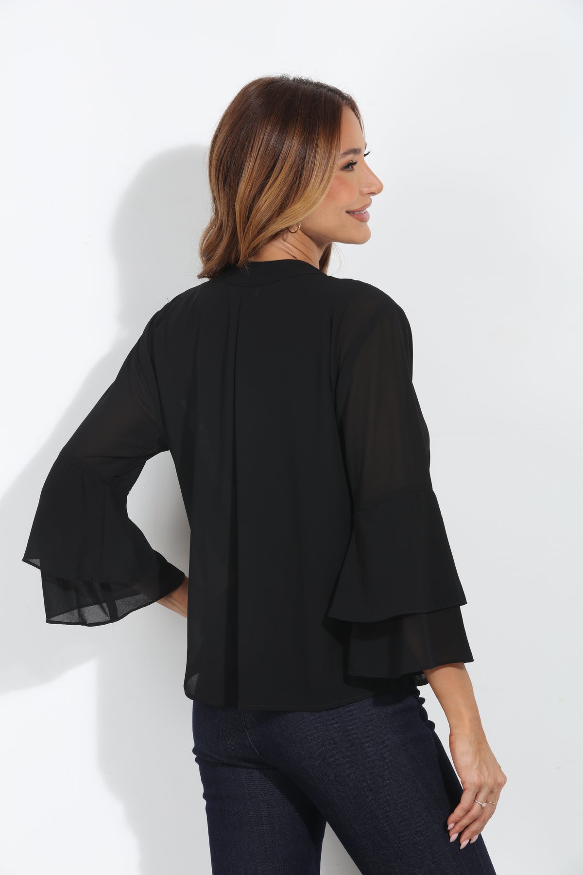 Black Boho Chiffon Jacket-BEST SELLER