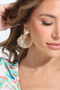 Vida Gold Shell Earrings-FINAL SALE