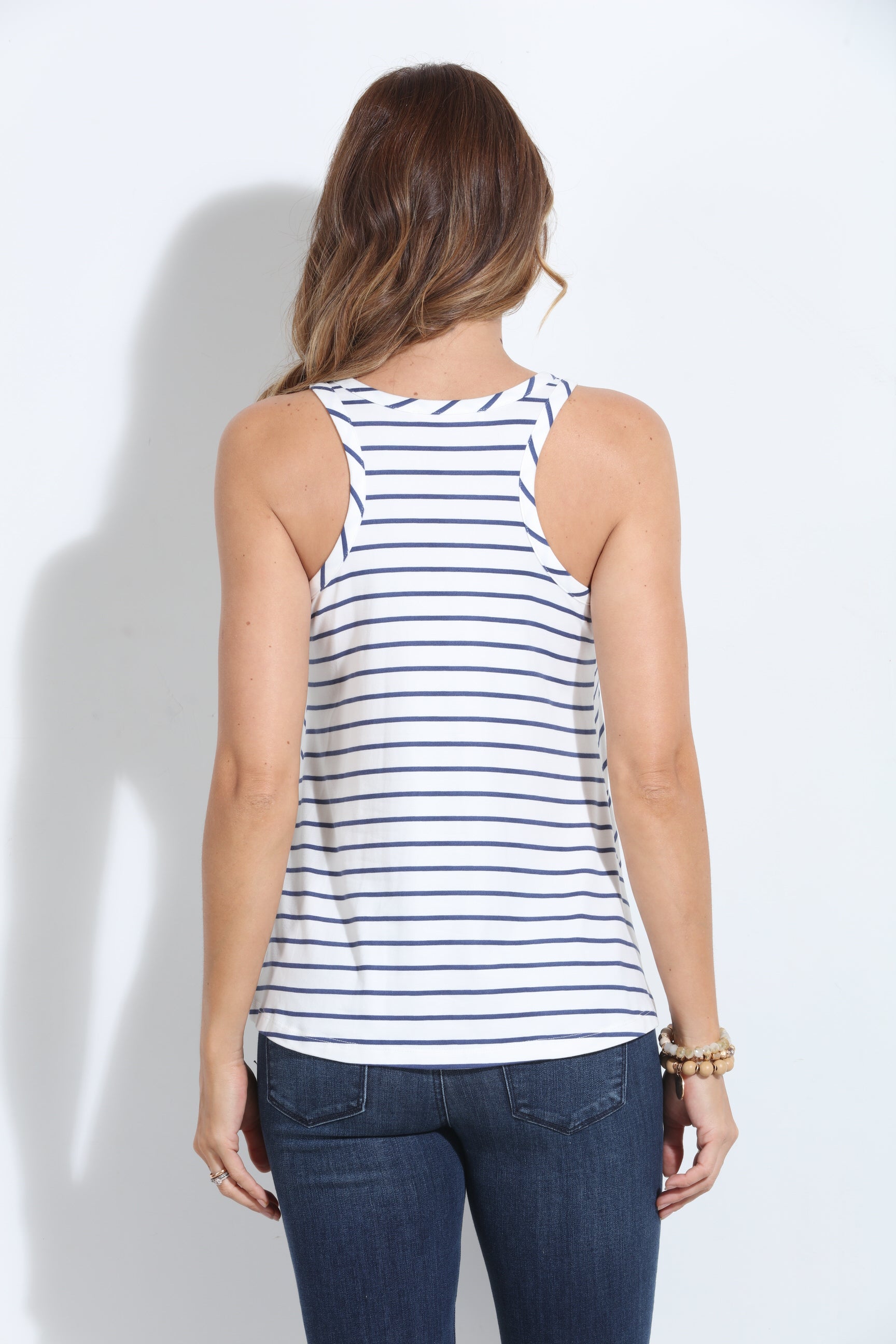 Cove Stripe Stretch Swing Tank-Best Seller