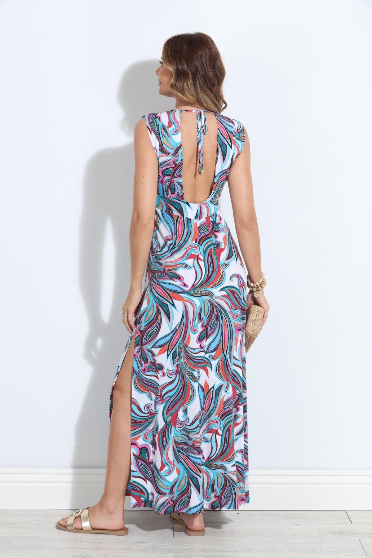 Kamil Stretch Deep V Maxi Dress-BEST SELLER