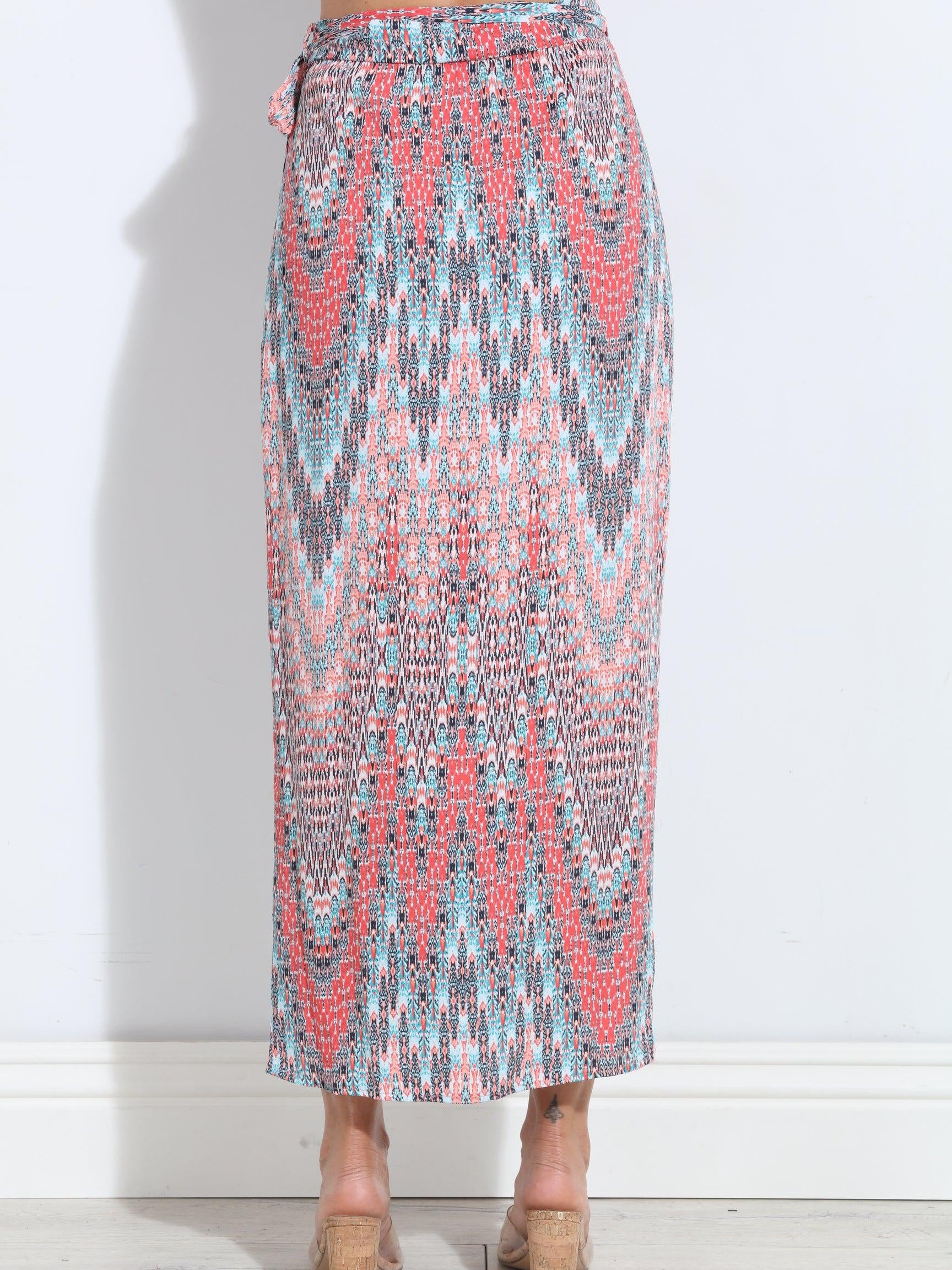 Cascade Woven Wrap Skirt-FINAL SALE