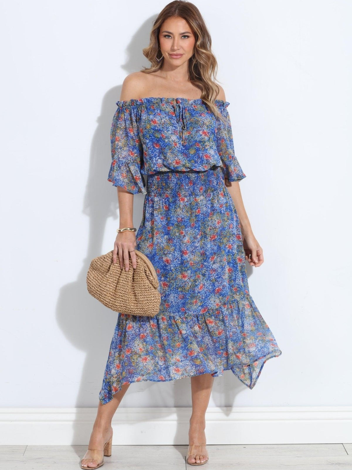 Elba OTS Ruffle Maxi-FINAL SALE