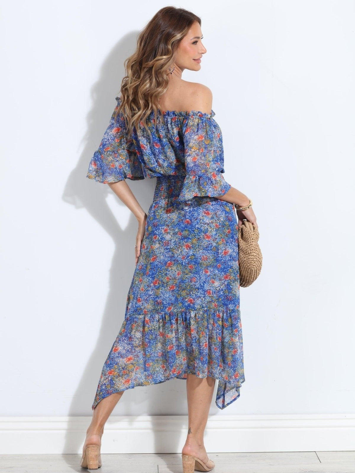 Elba OTS Ruffle Maxi-FINAL SALE