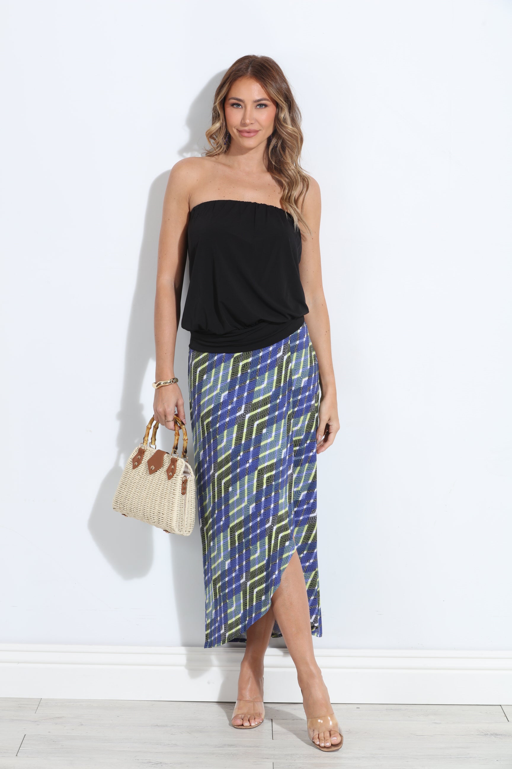 Cedric Faux Wrap Maxi Maxi Skirt