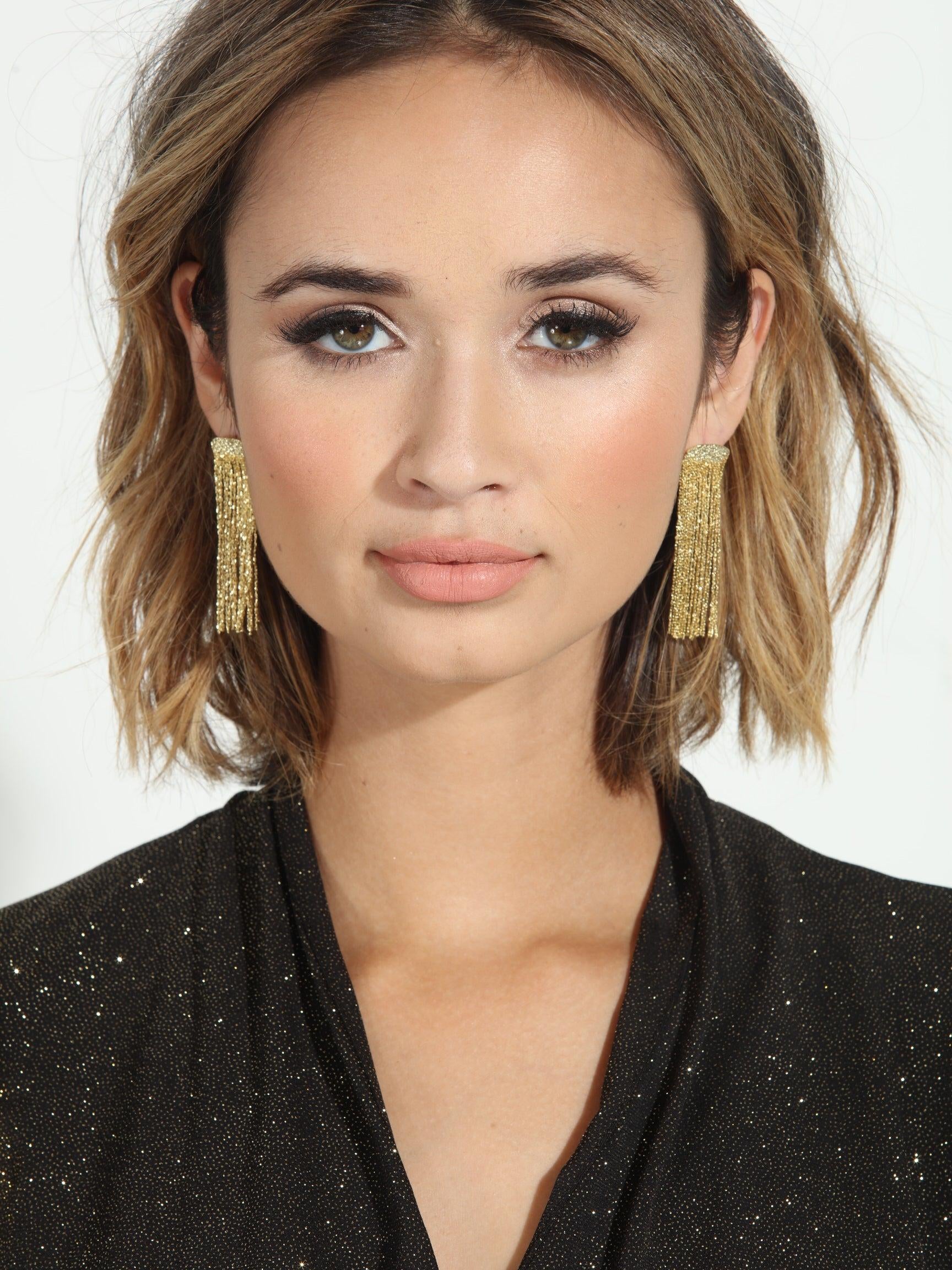 Gold Sparkle Waterfall Earrings-BEST SELLER
