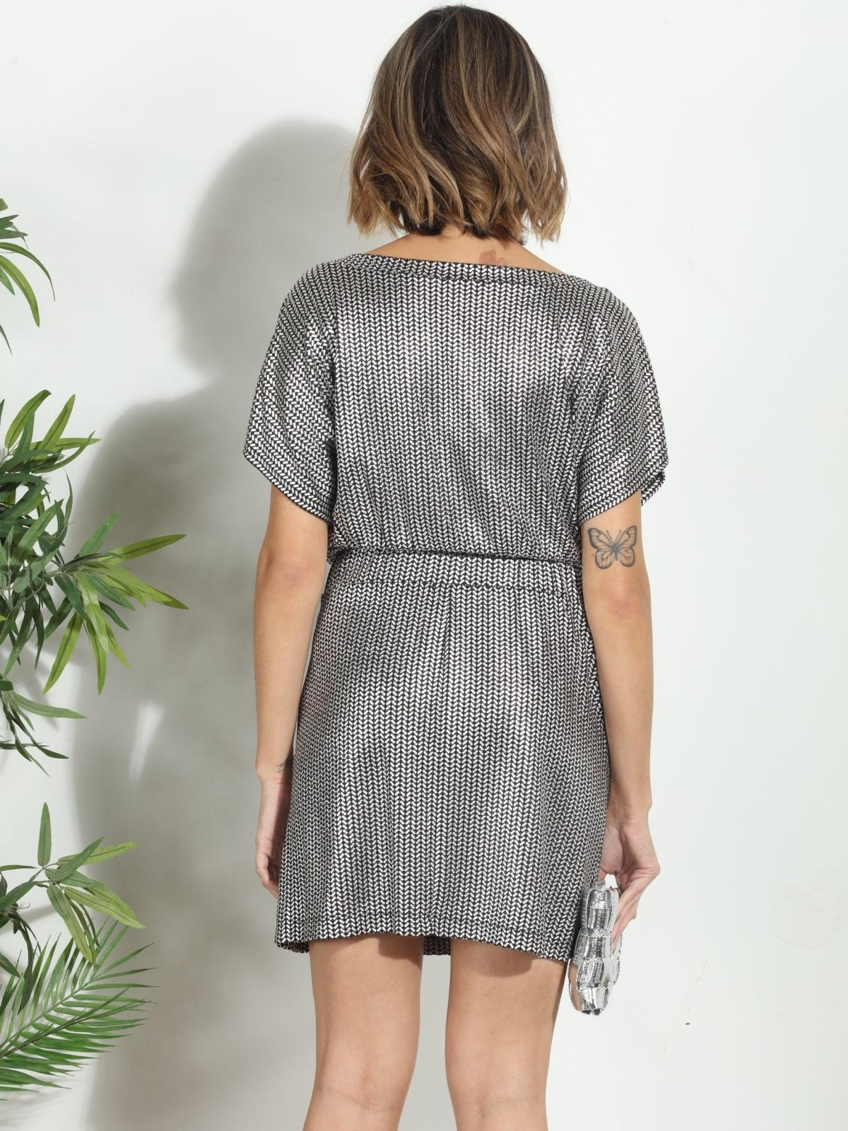 Priya Foil Mini Skirt-FINAL SALE