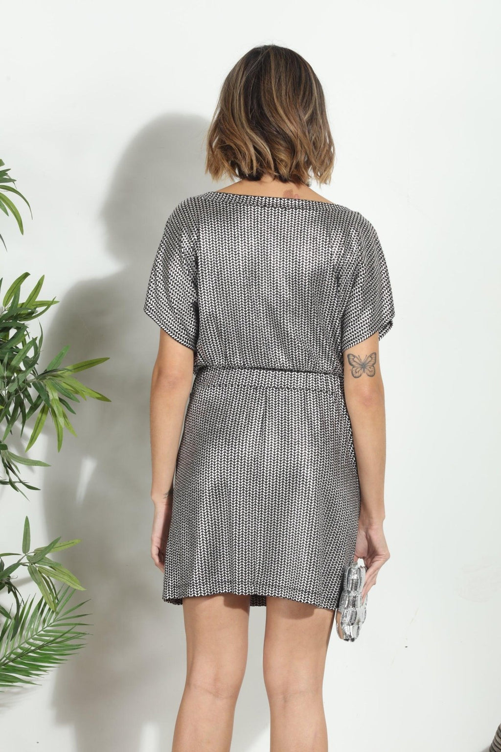 Priya Foil Mini Skirt-FINAL SALE