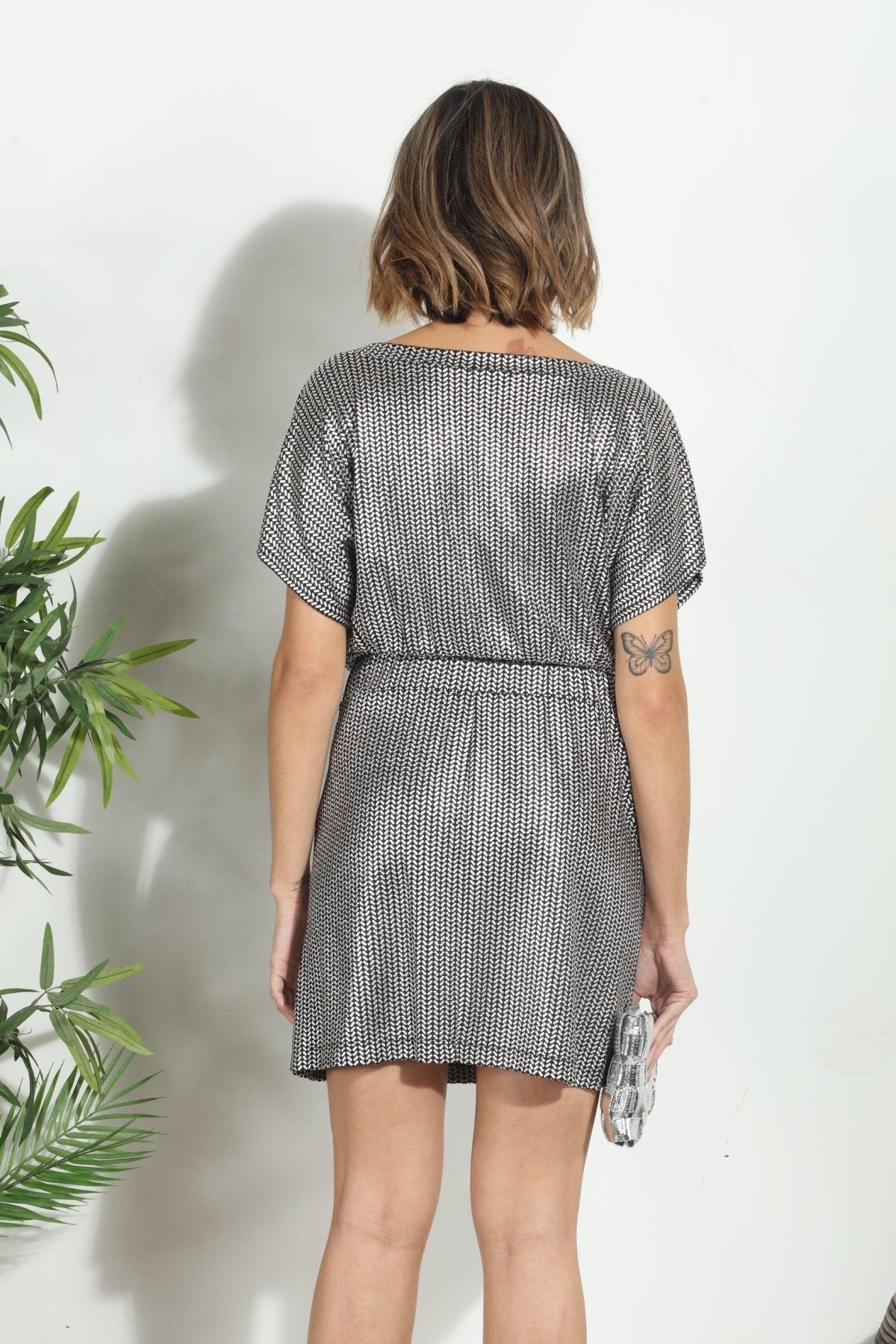 Priya Foil Mini Skirt-FINAL SALE