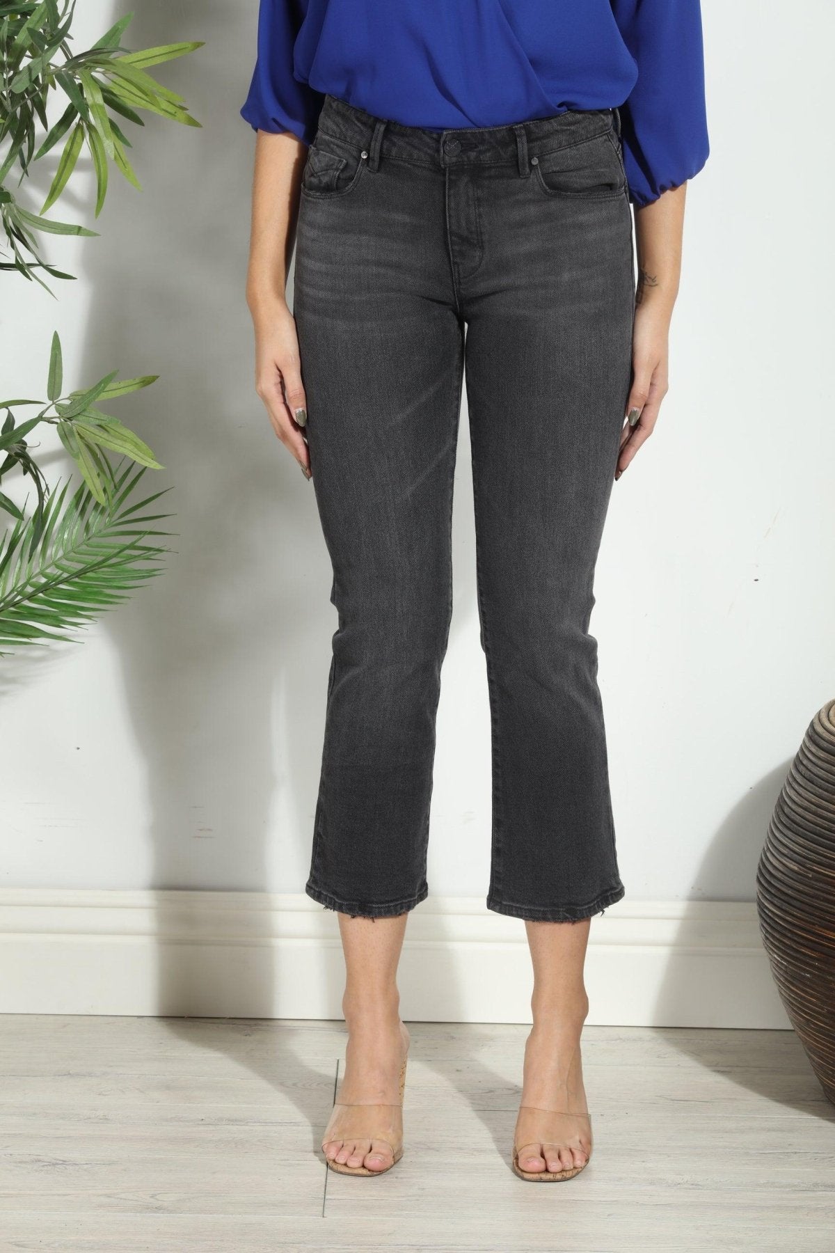 Unpublished Cropped Demi Flare Jeans -Coal-FINAL SALE