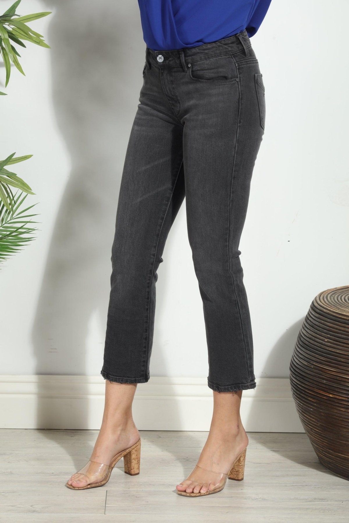 Unpublished Cropped Demi Flare Jeans -Coal-FINAL SALE