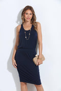 Navy Stretch Racerback Dropwaist Dress-BEST SELLER