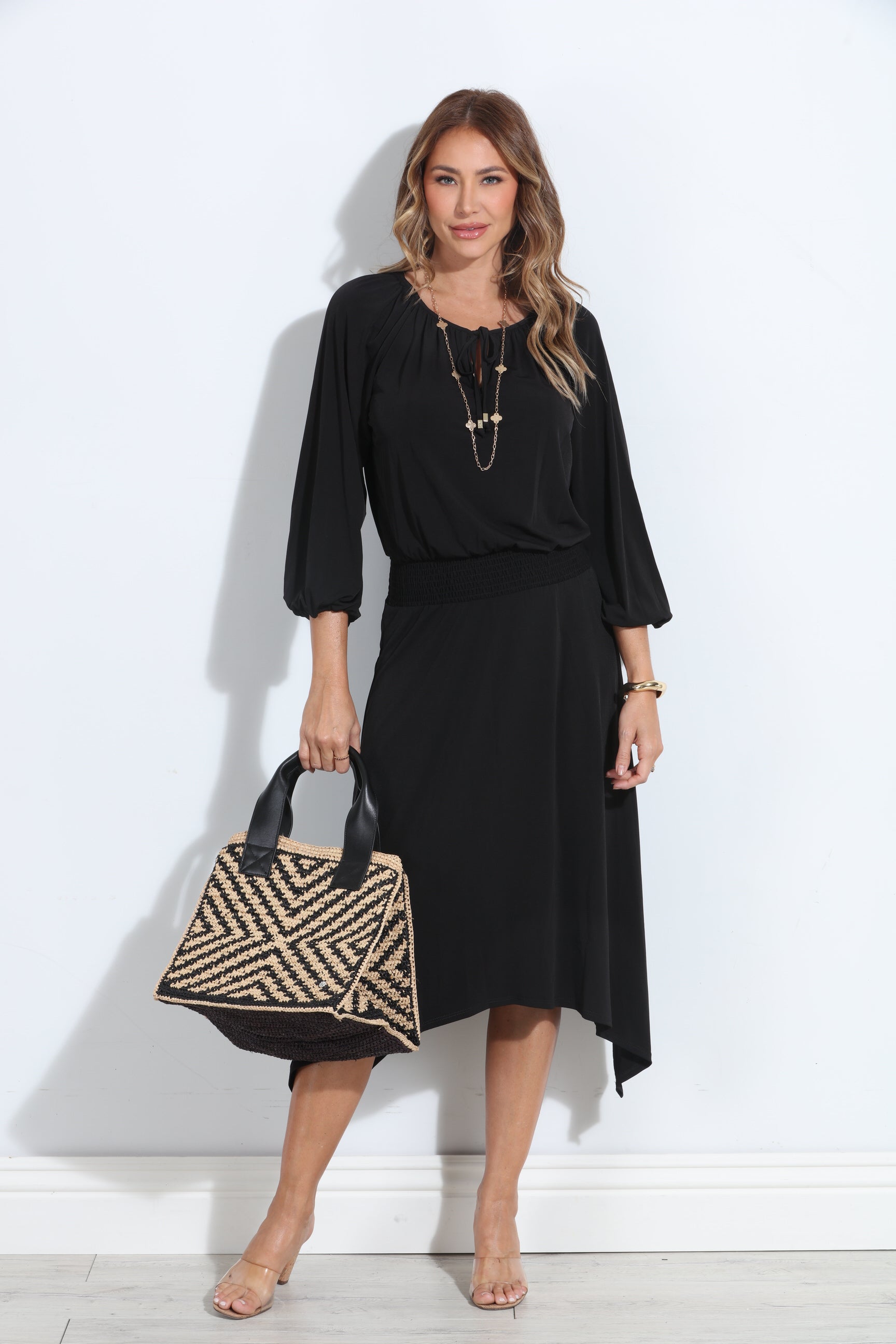 Smocked Midi Dress-BEST SELLER