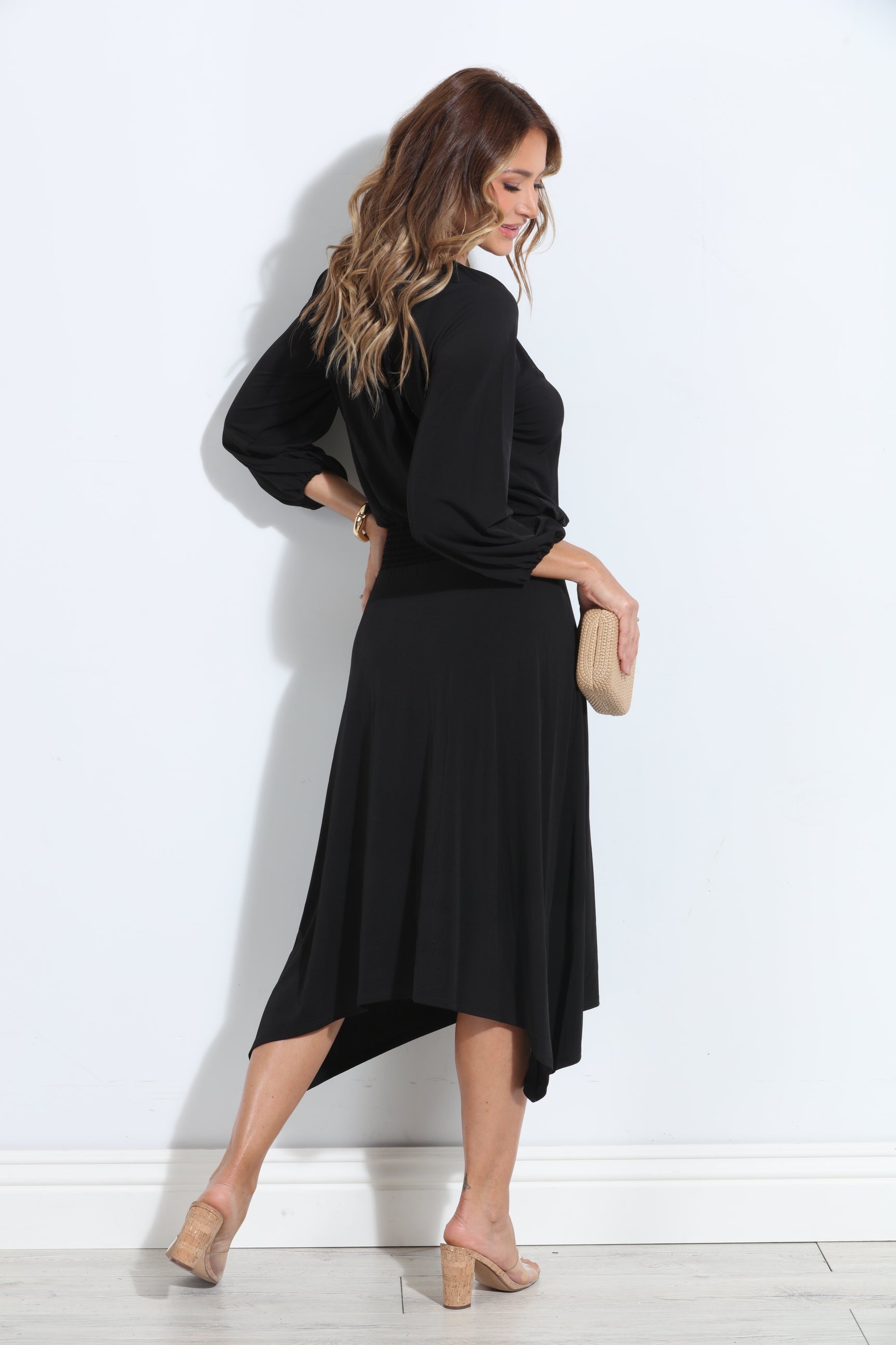 Smocked Midi Dress-BEST SELLER