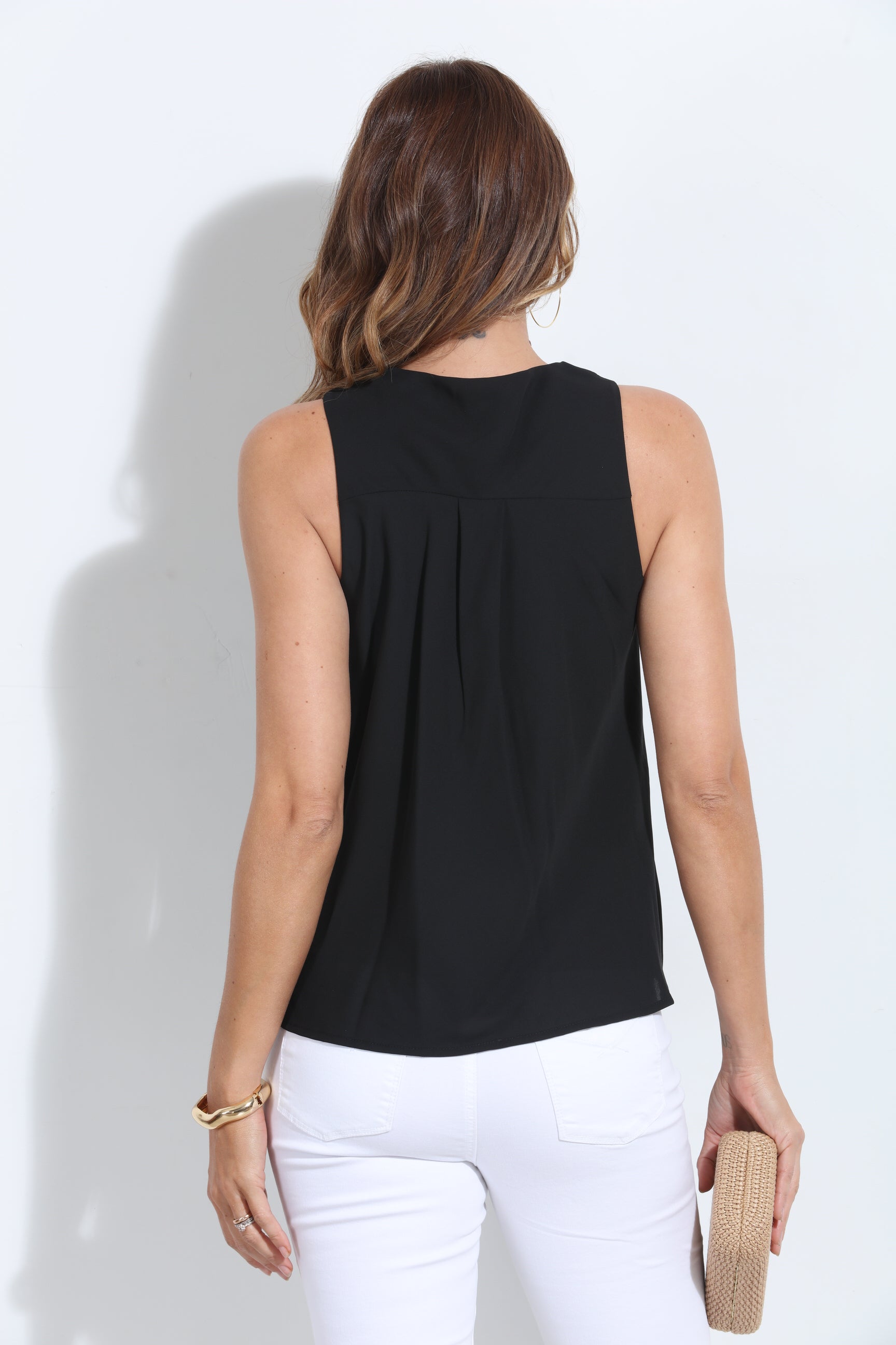 Black Cowl Neck Blouse