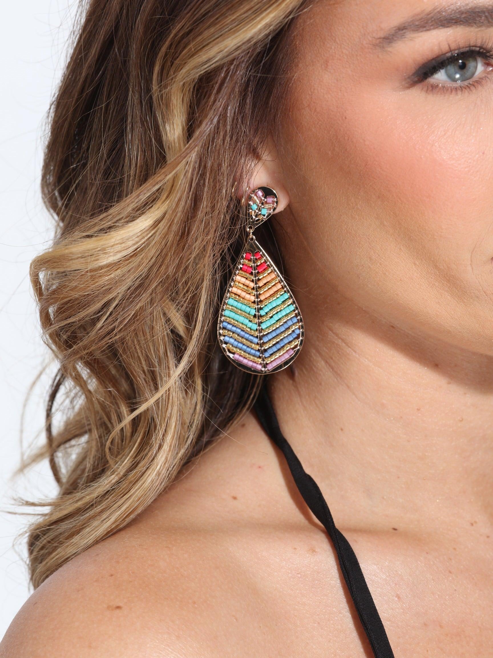 Penelope Rainbow Teardrop Earrings