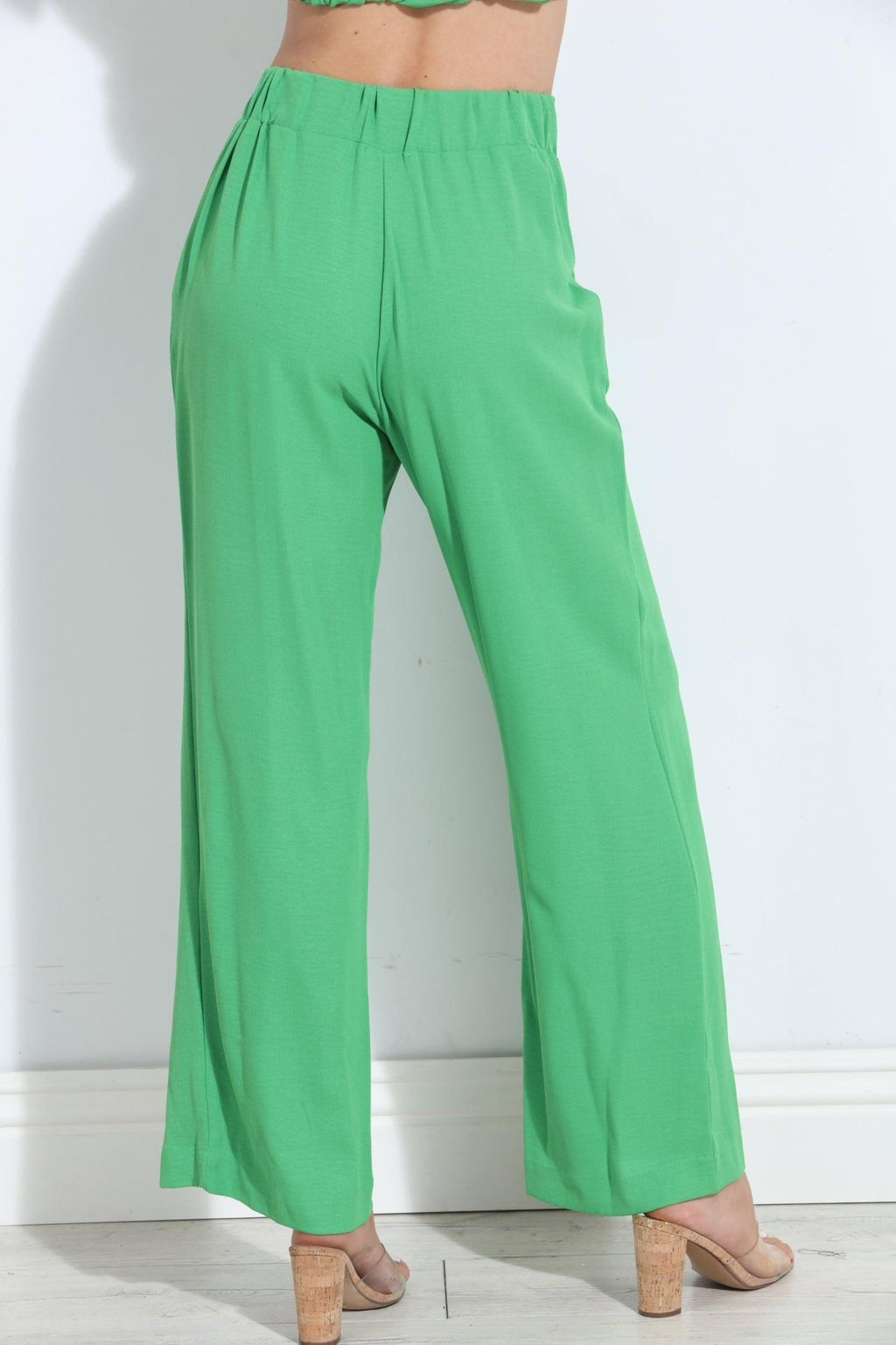 Kelly Green Airflow Woven Trousers-FINAL SALE
