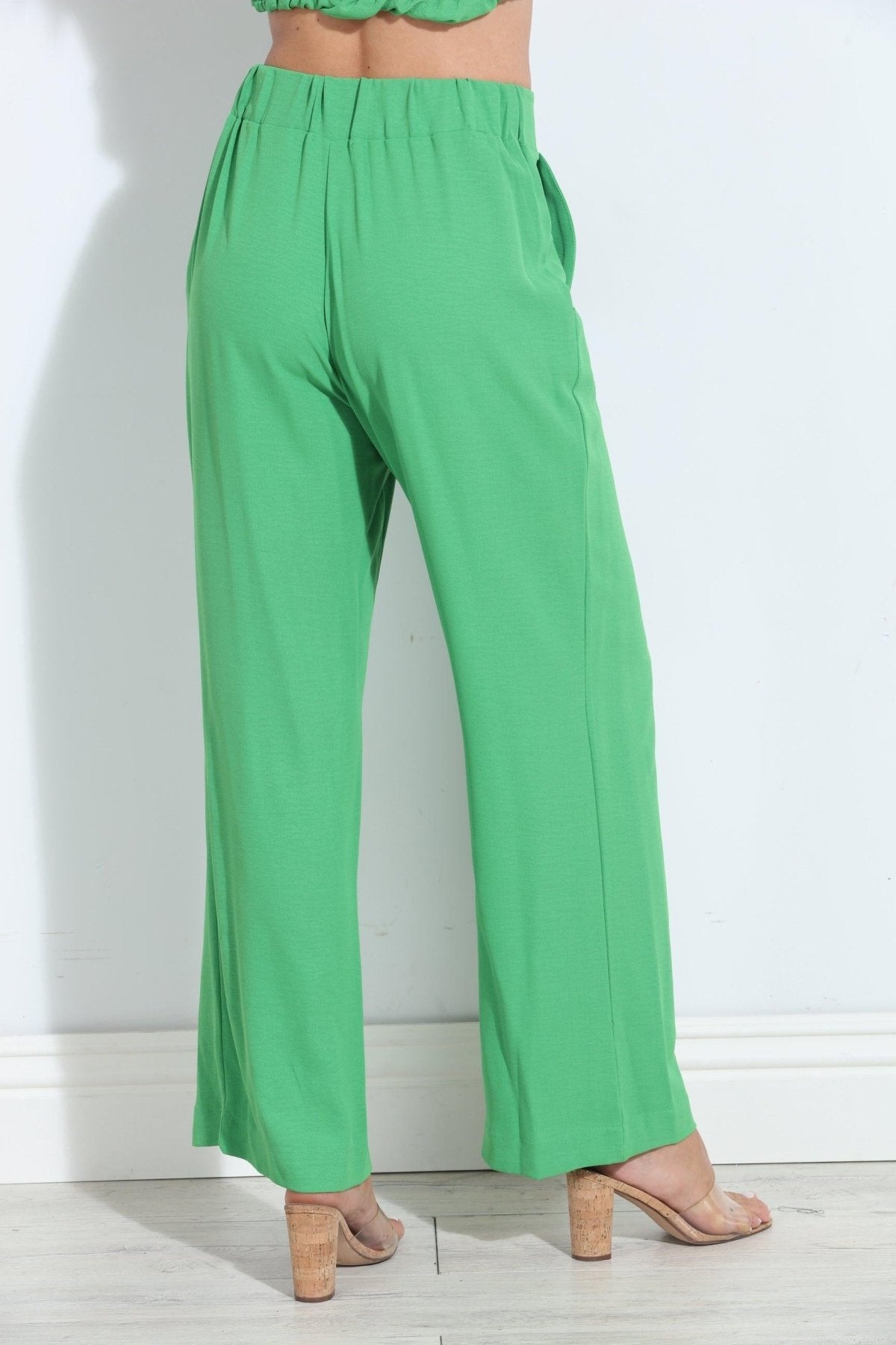 Kelly Green Airflow Woven Trousers-FINAL SALE