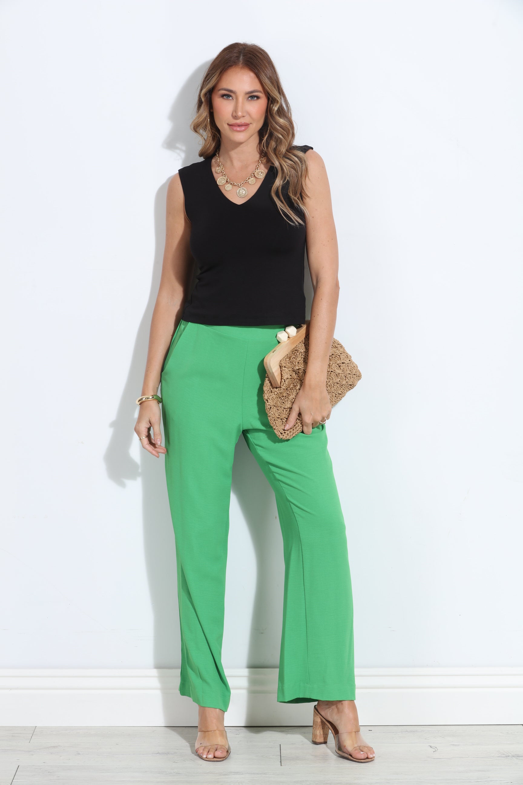 Kelly Green Airflow Woven Trousers