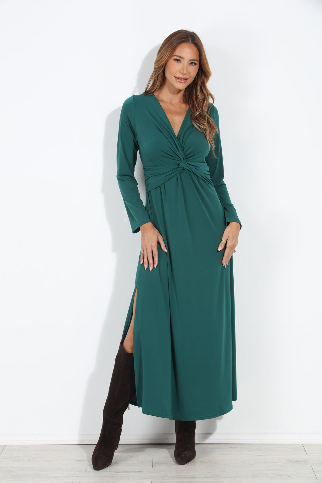 Hunter Stretch Twist Long Sleeve Maxi