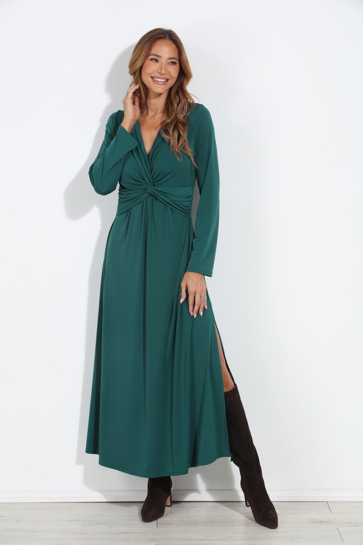 Hunter Stretch Twist Long Sleeve Maxi