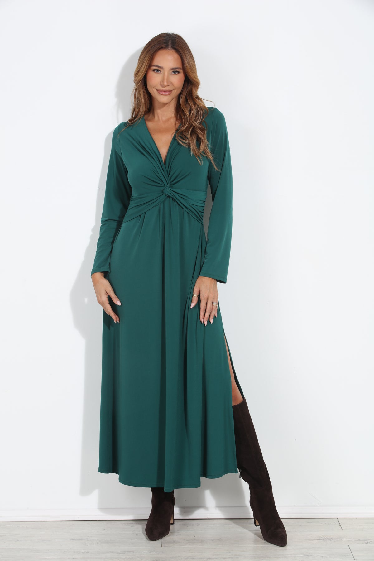 Hunter Stretch Twist Long Sleeve Maxi