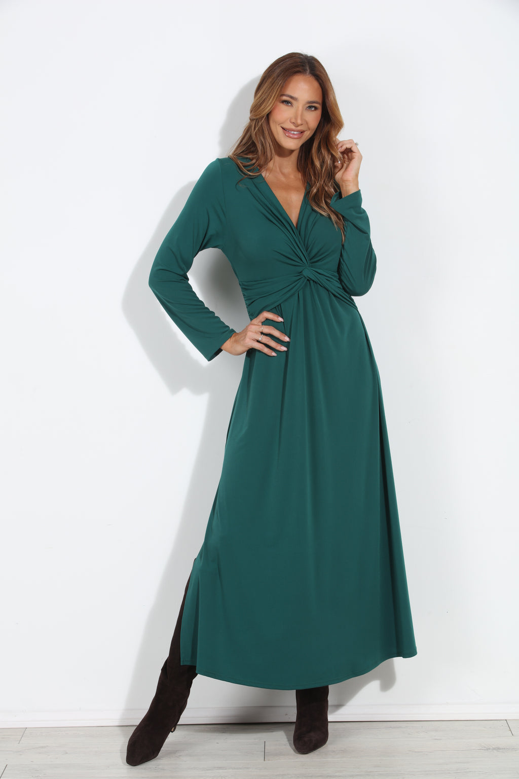 Hunter Stretch Twist Long Sleeve Maxi