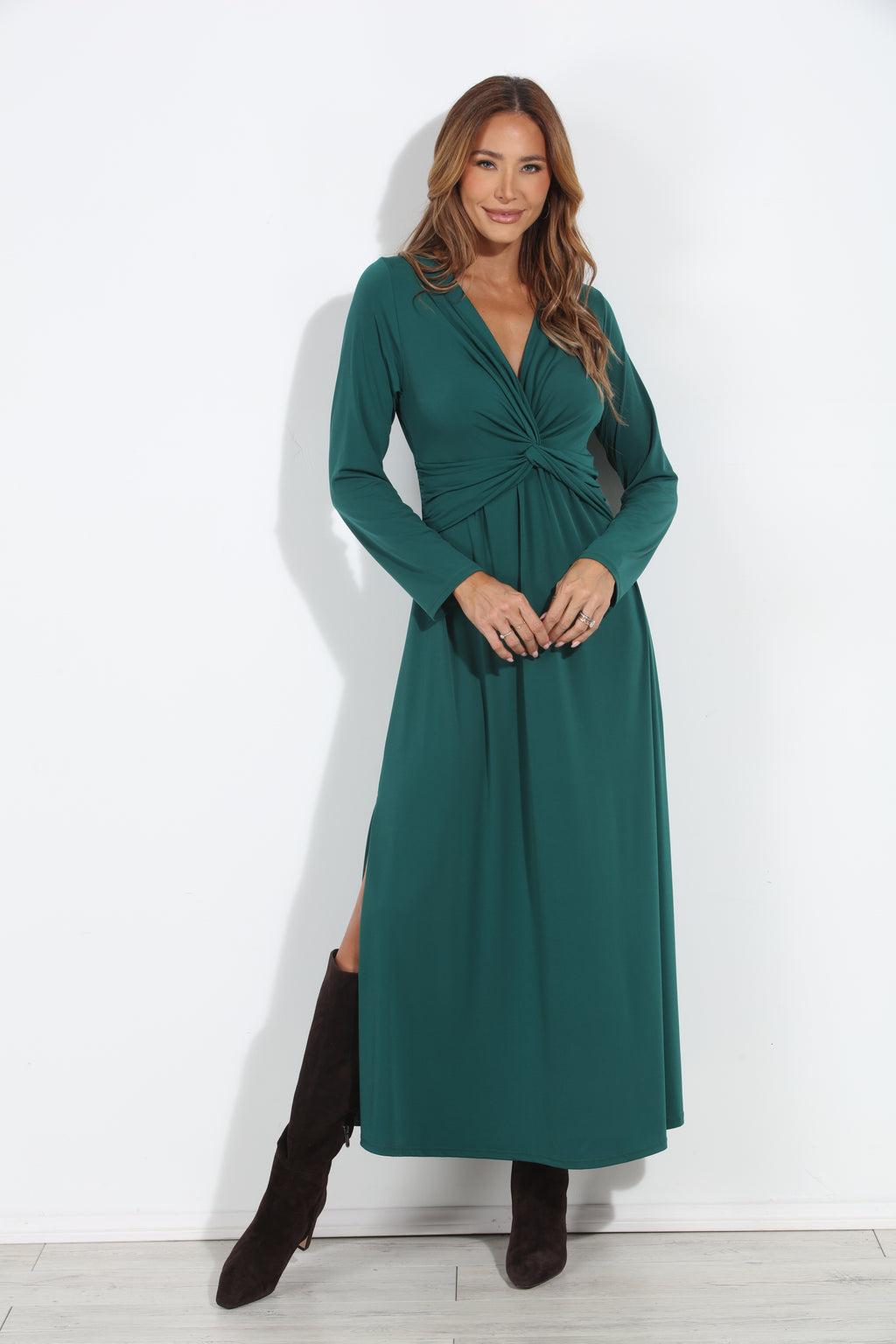 Hunter Stretch Twist Long Sleeve Maxi