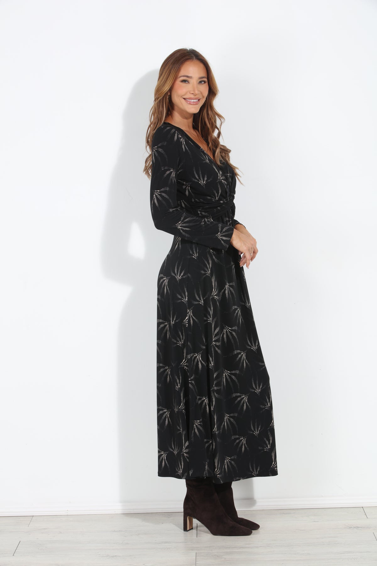 Willow Stretch Twist Long Sleeve Maxi