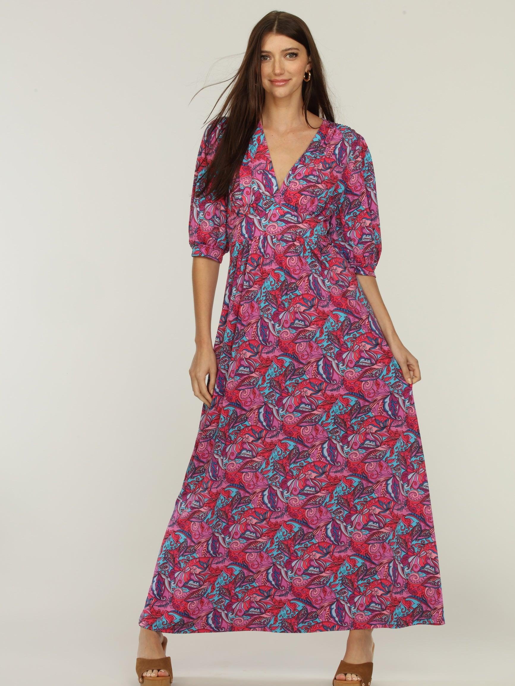 Shaye Stretch Puff Sleeve Maxi Dress-FINAL SALE