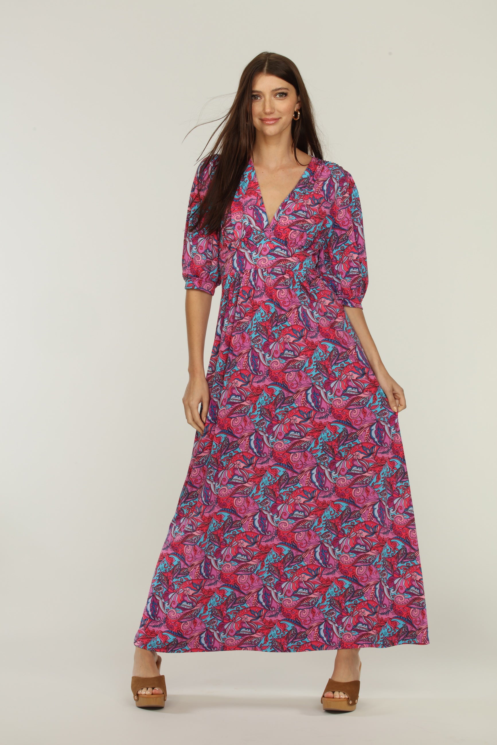 Shaye Stretch Puff Sleeve Maxi Dress-FINAL SALE