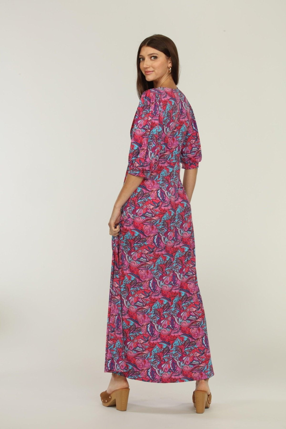 Shaye Stretch Puff Sleeve Maxi Dress-FINAL SALE