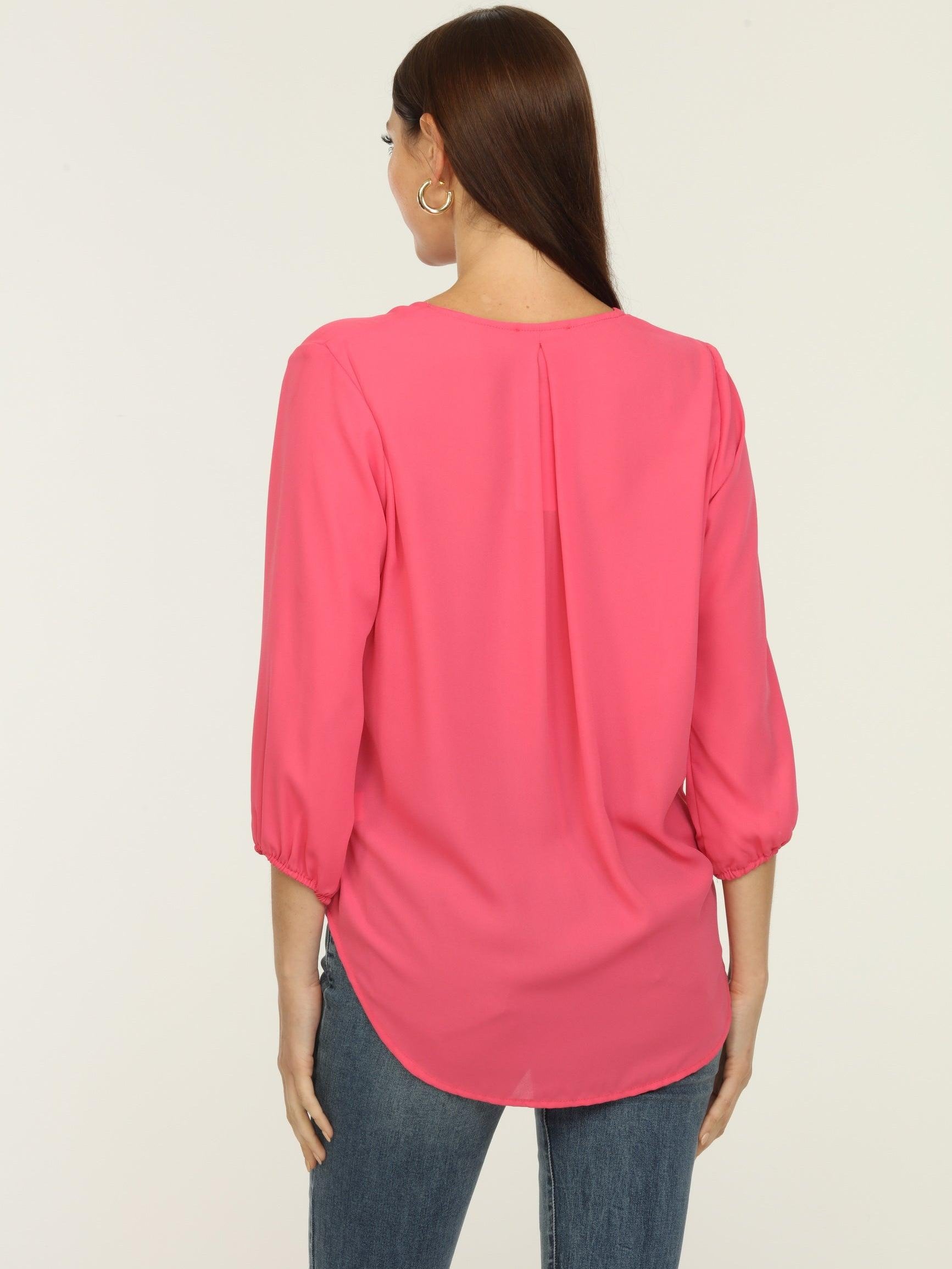 Taffy Pink Surplice Top-FINAL SALE